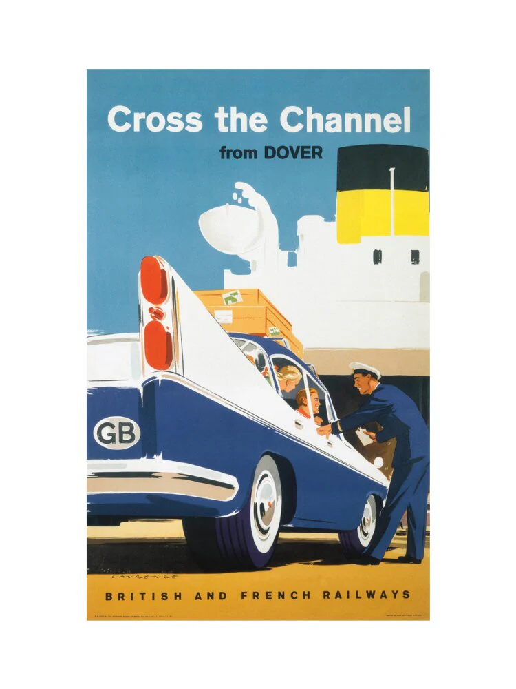 'Cross the Channel from Dover', BR poster, c 1960s. - Image 7