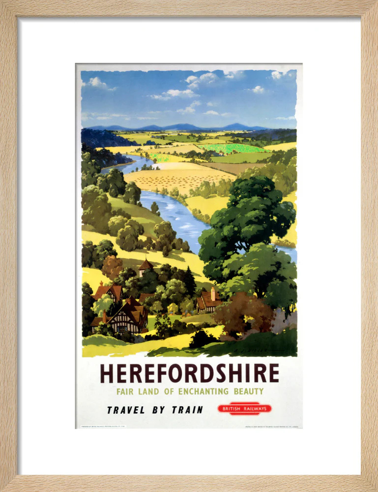 'Herefordshire', BR poster, 1960. - Image 11