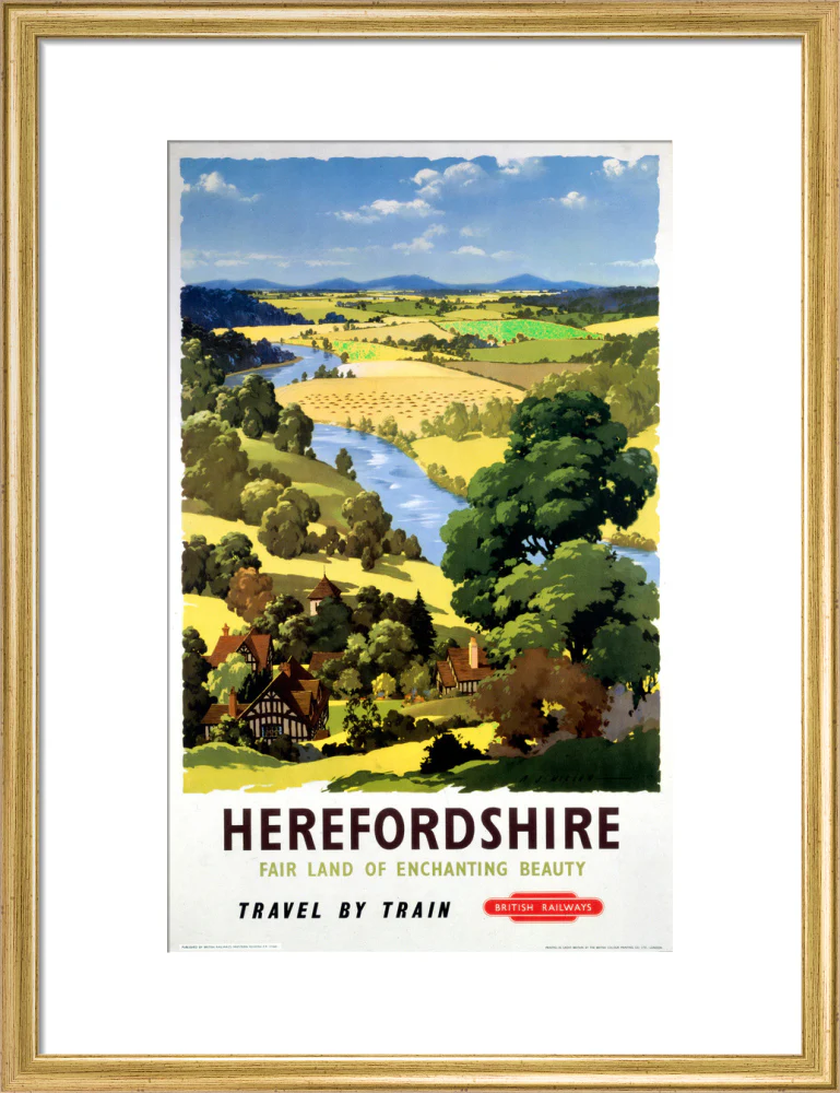 'Herefordshire', BR poster, 1960. - Image 15