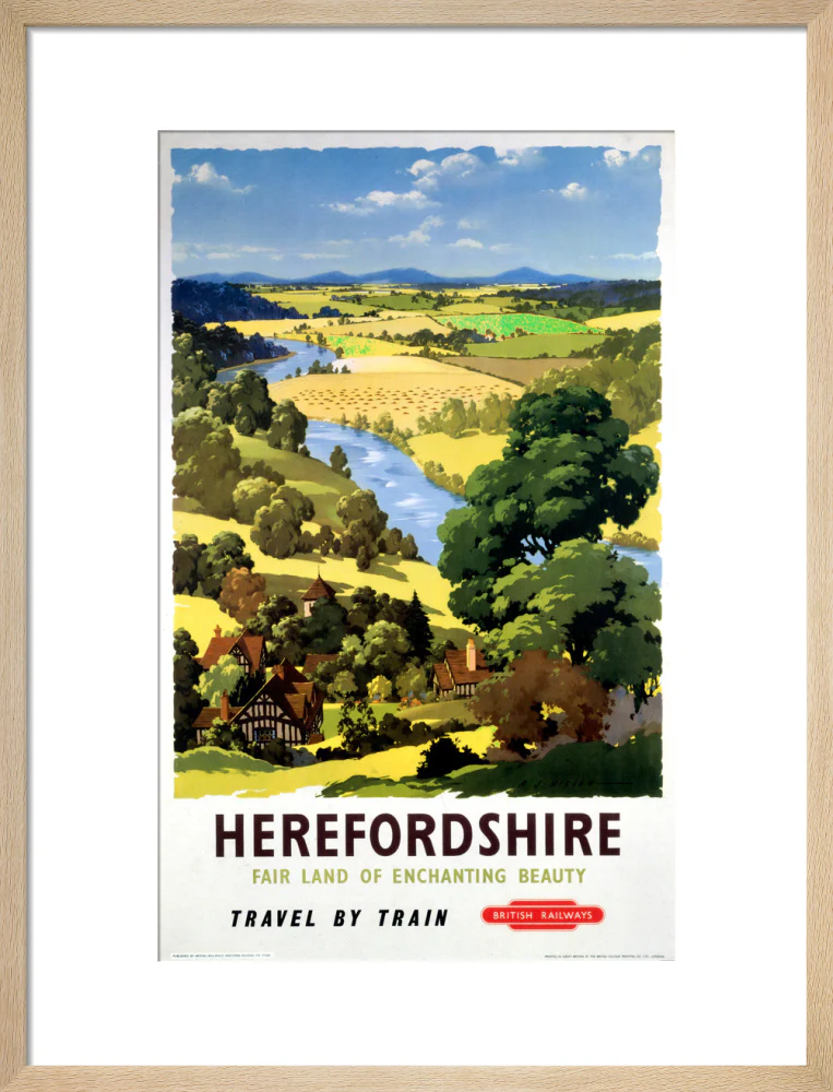'Herefordshire', BR poster, 1960. - Image 16