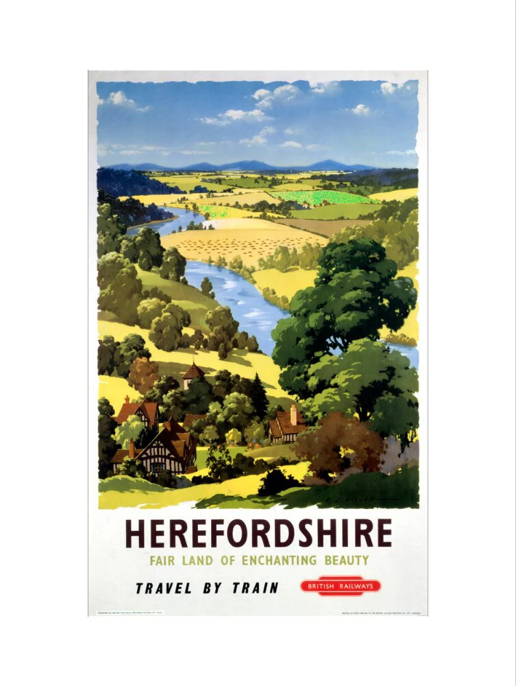 'Herefordshire', BR poster, 1960. - Image 17