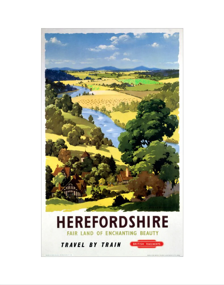 'Herefordshire', BR poster, 1960. - Image 2