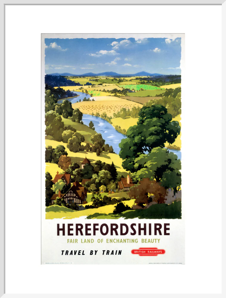 'Herefordshire', BR poster, 1960. - Image 57