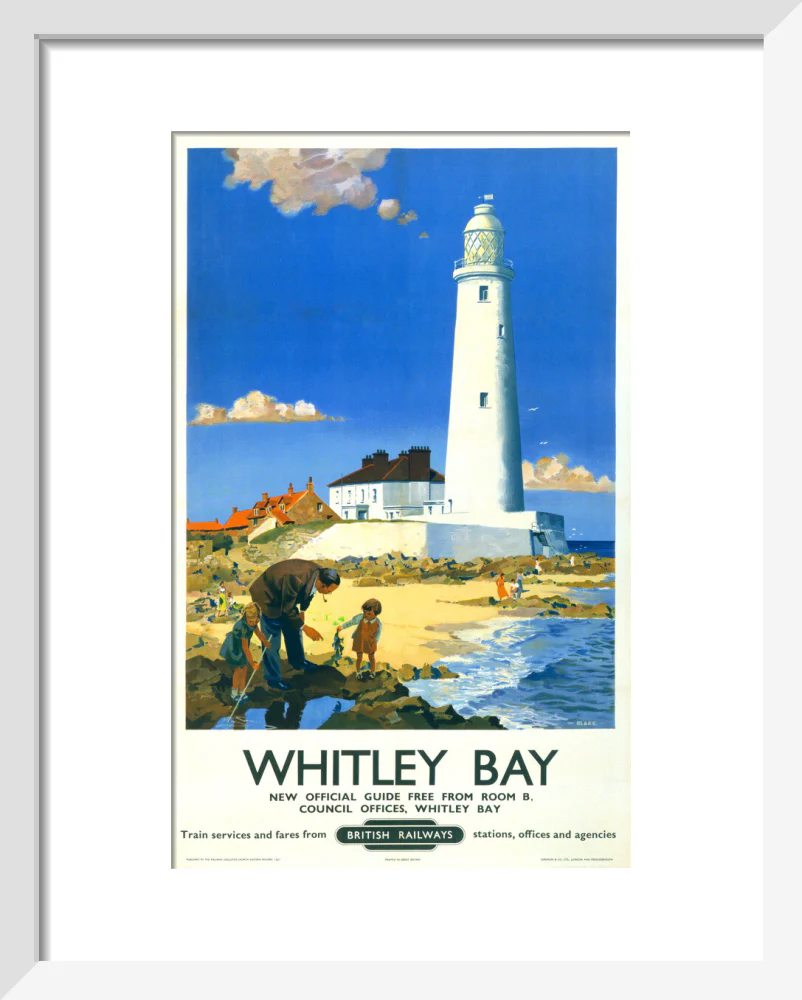 'Whitley Bay', BR poster, 1951. - Image 4