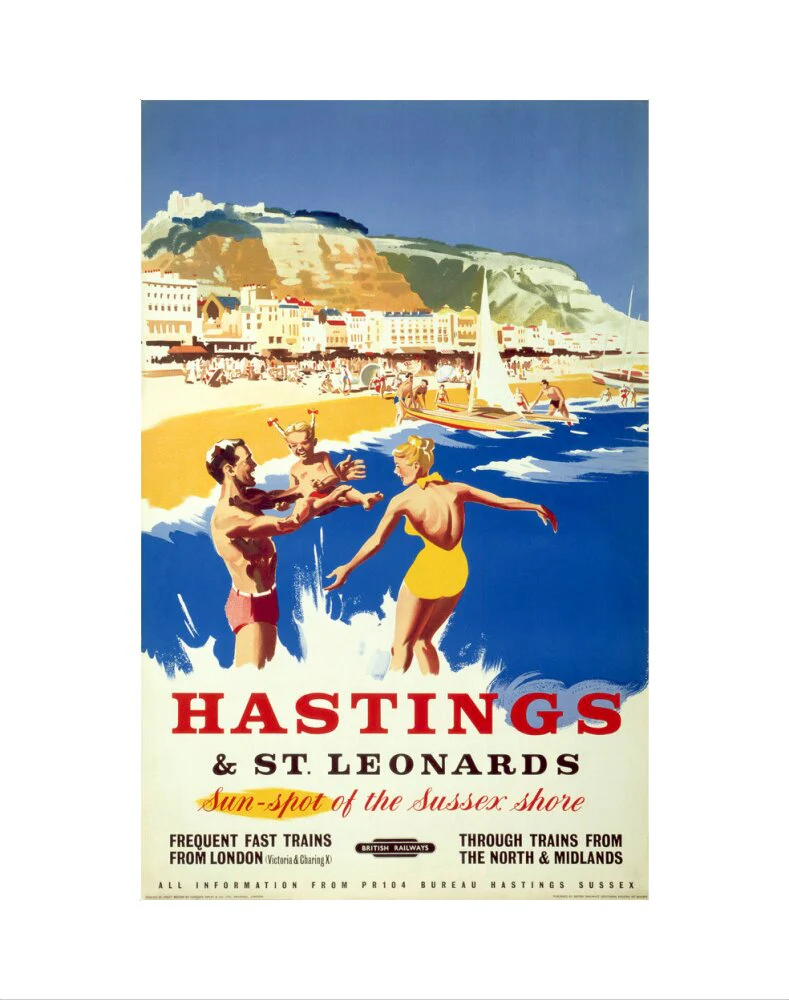 'Hastings & St Leonards', BR poster, c 1950s. - Image 2
