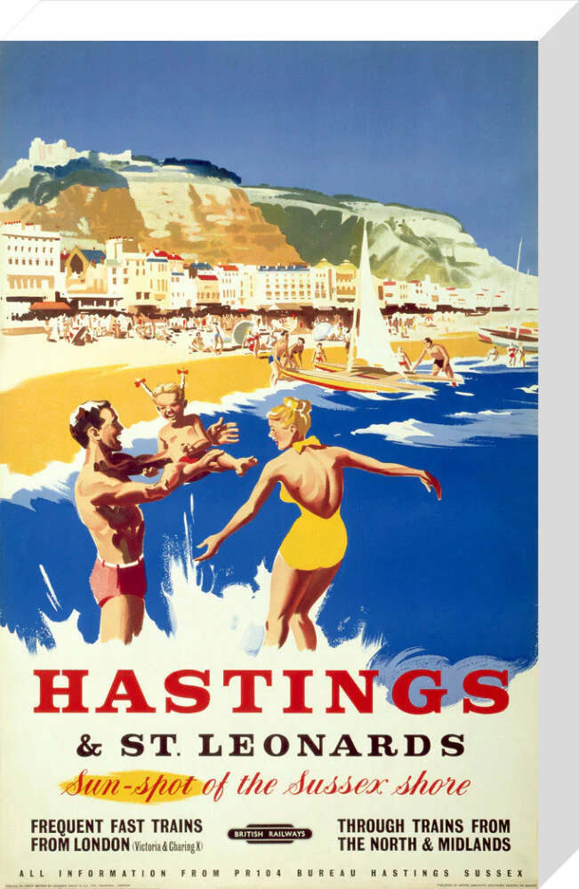'Hastings & St Leonards', BR poster, c 1950s. - Image 65
