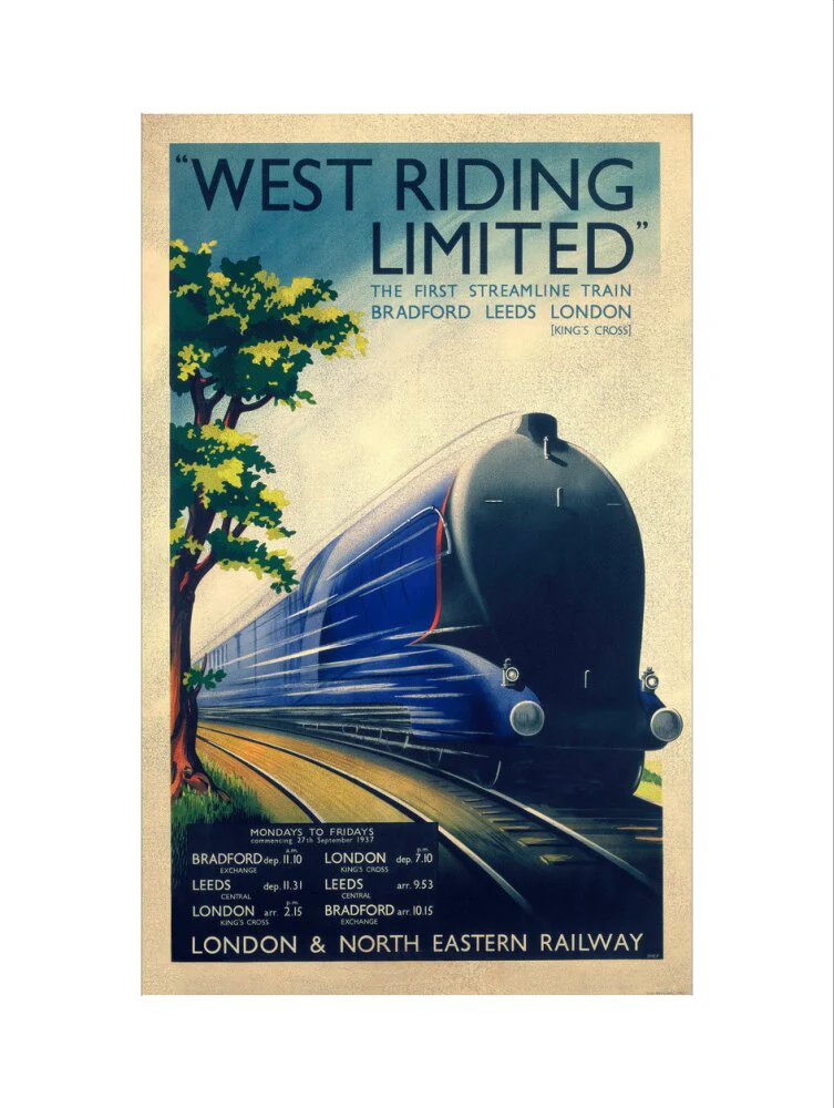 'West Riding Limited', LNER poster, 1938. - Image 50