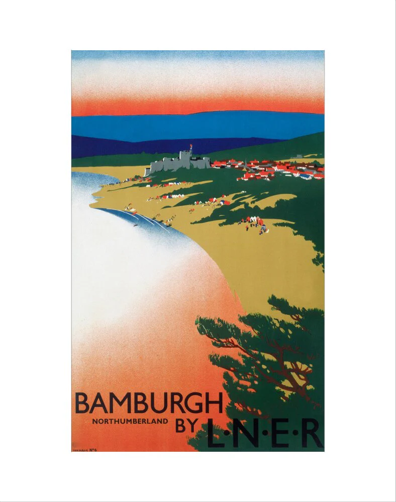 'Bamburgh by LNER', LNER poster, 1936. - Image 2
