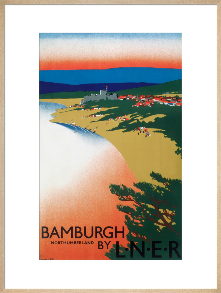 'Bamburgh by LNER', LNER poster, 1936. - Image 26