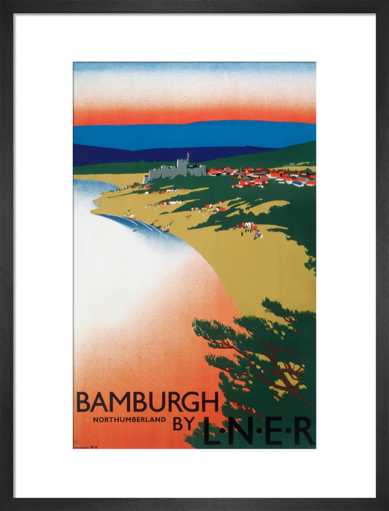 'Bamburgh by LNER', LNER poster, 1936. - Image 46