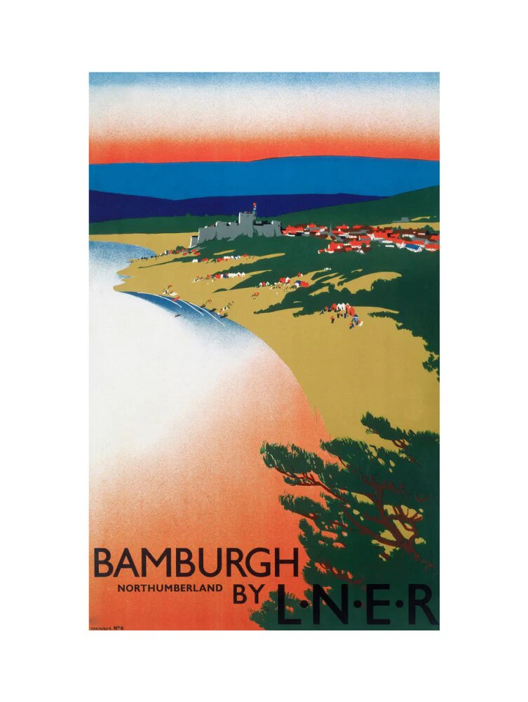 'Bamburgh by LNER', LNER poster, 1936. - Image 50