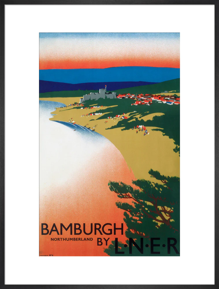 'Bamburgh by LNER', LNER poster, 1936. - Image 56