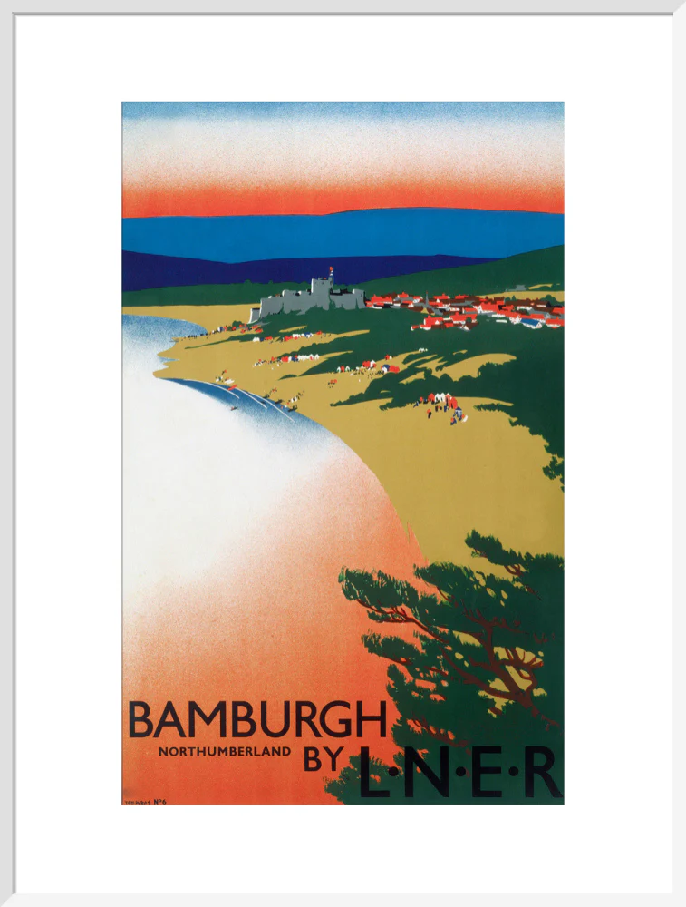 'Bamburgh by LNER', LNER poster, 1936. - Image 57