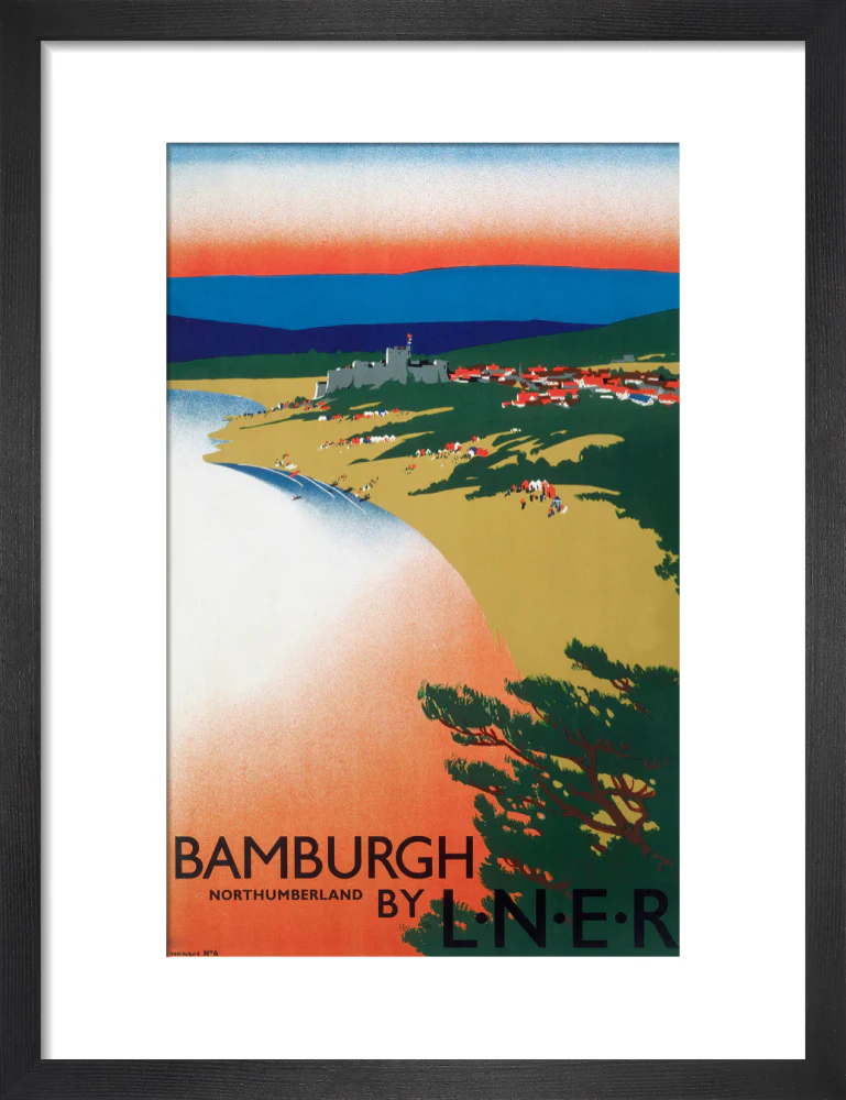 'Bamburgh by LNER', LNER poster, 1936. - Image 8