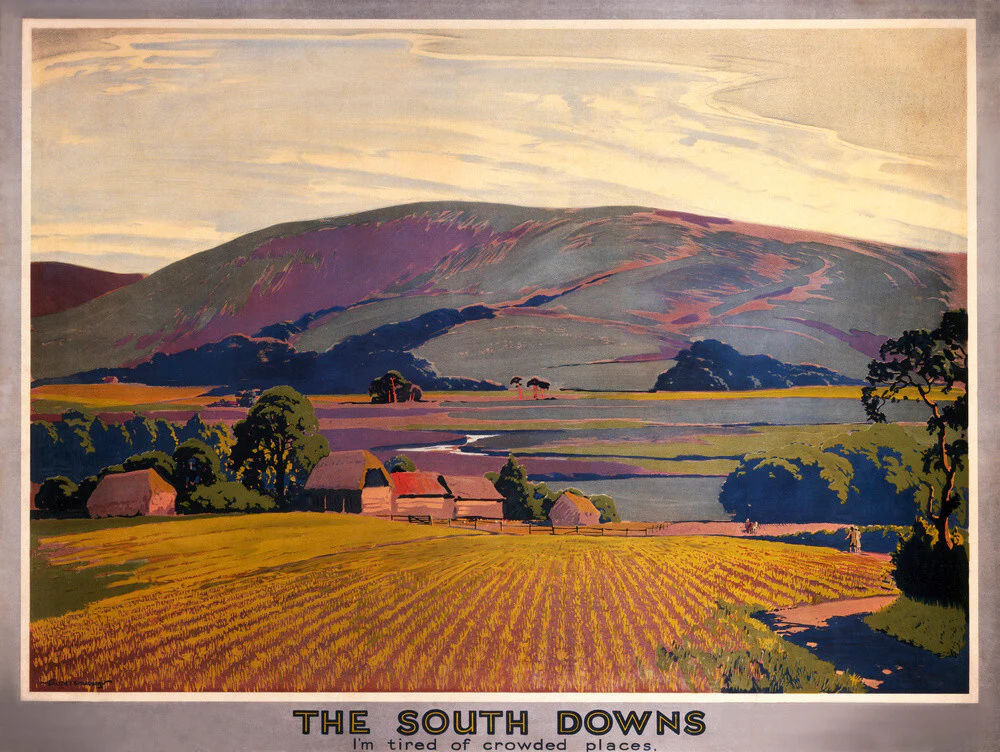The South Downs, SR Poster, c 1930s.