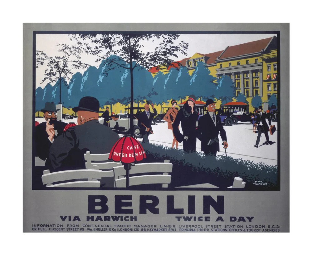'Berlin via Harwich twice a day', LNER poster, 1925. - Image 103