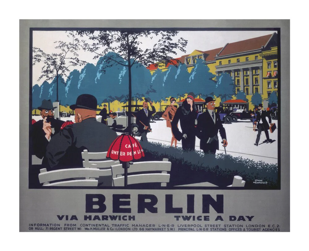 'Berlin via Harwich twice a day', LNER poster, 1925. - Image 104