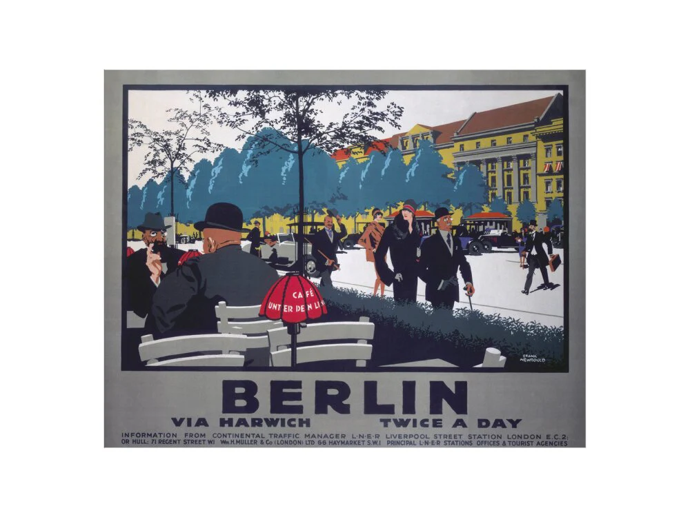 'Berlin via Harwich twice a day', LNER poster, 1925. - Image 12