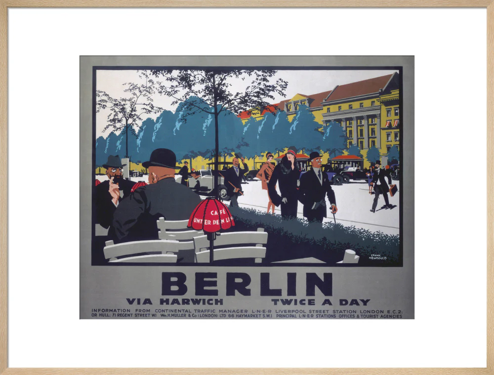 'Berlin via Harwich twice a day', LNER poster, 1925. - Image 26
