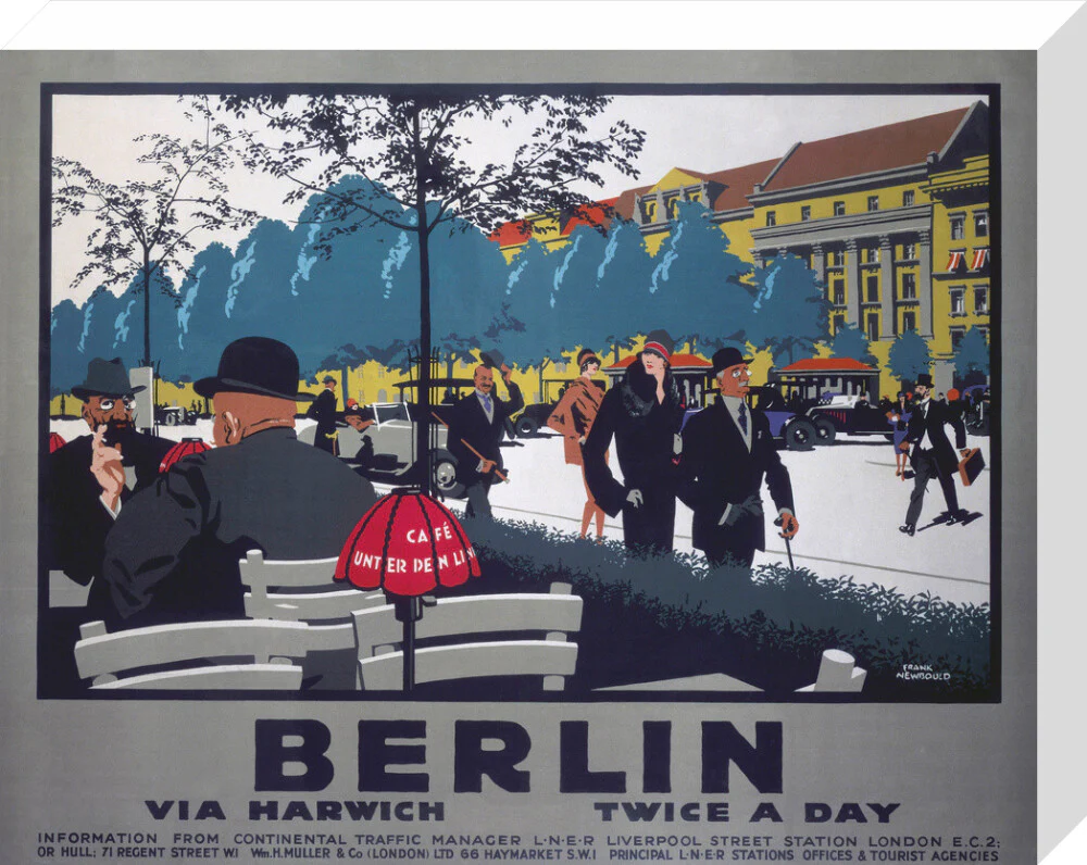 'Berlin via Harwich twice a day', LNER poster, 1925. - Image 32