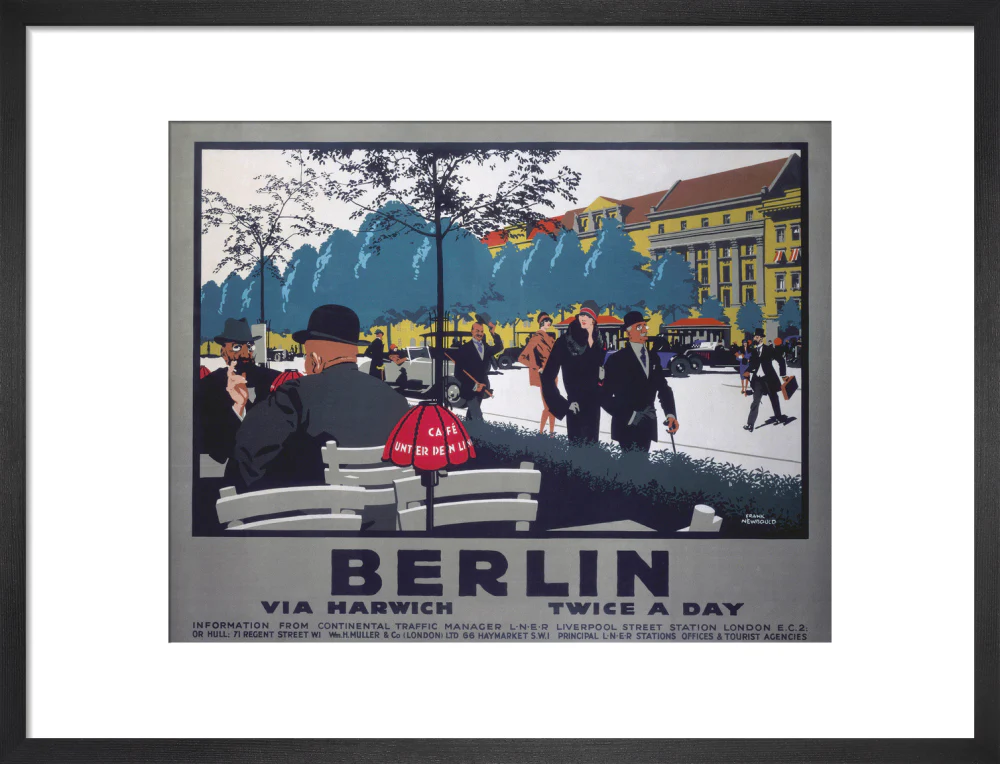 'Berlin via Harwich twice a day', LNER poster, 1925. - Image 46
