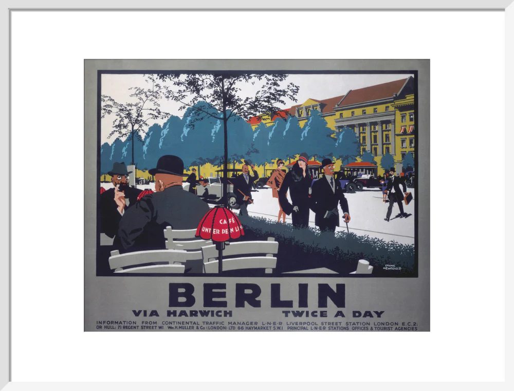'Berlin via Harwich twice a day', LNER poster, 1925. - Image 52