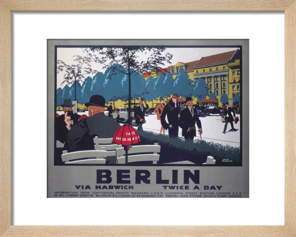 'Berlin via Harwich twice a day', LNER poster, 1925. - Image 6