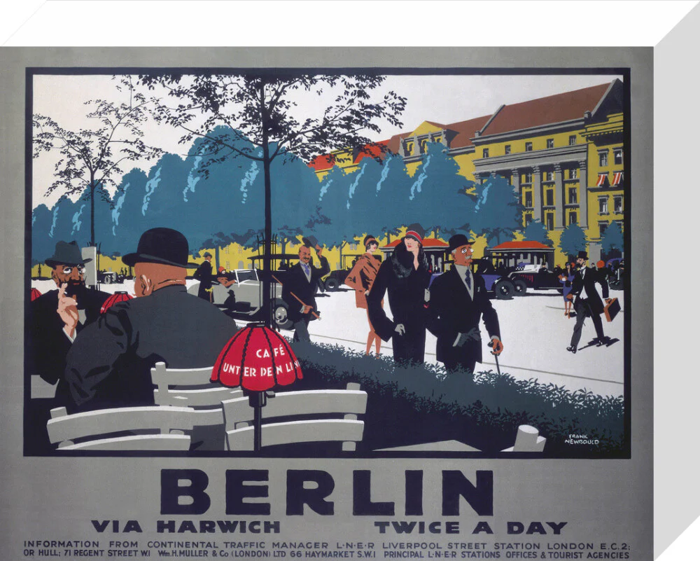 'Berlin via Harwich twice a day', LNER poster, 1925. - Image 64