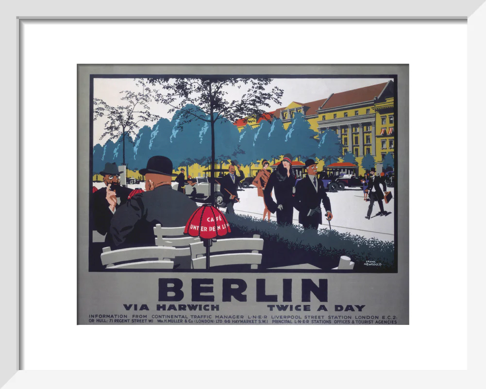 'Berlin via Harwich twice a day', LNER poster, 1925. - Image 78