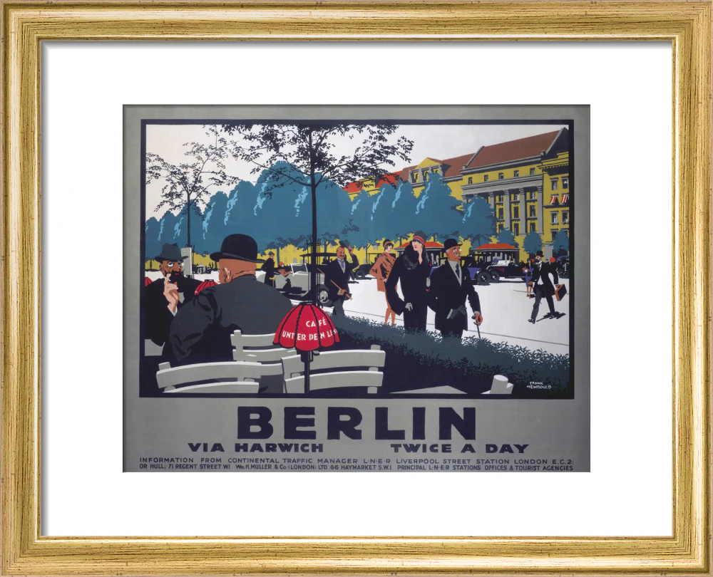'Berlin via Harwich twice a day', LNER poster, 1925. - Image 79