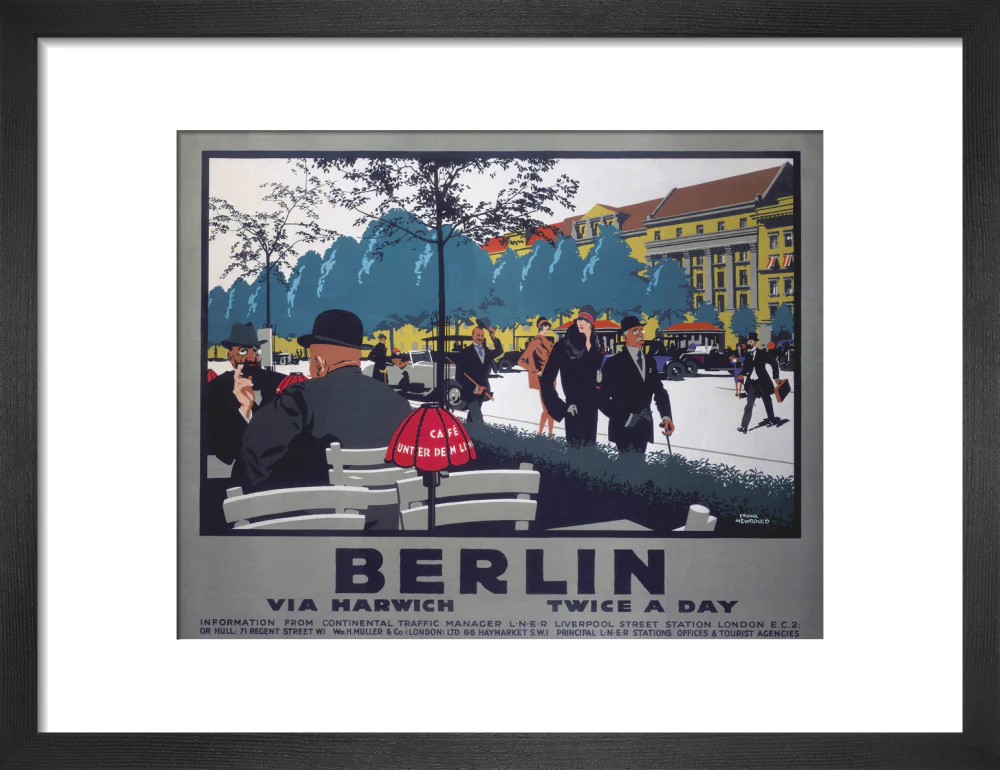 'Berlin via Harwich twice a day', LNER poster, 1925. - Image 8