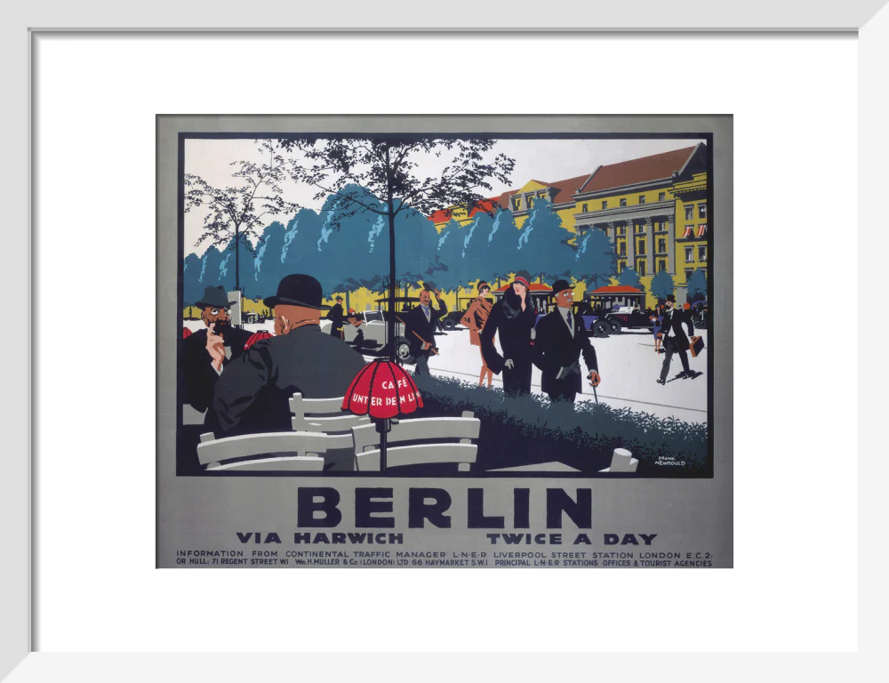 'Berlin via Harwich twice a day', LNER poster, 1925. - Image 9