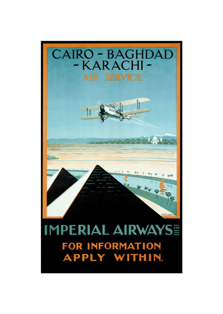 Imperial Airways travel poster, 1924. - Image 27