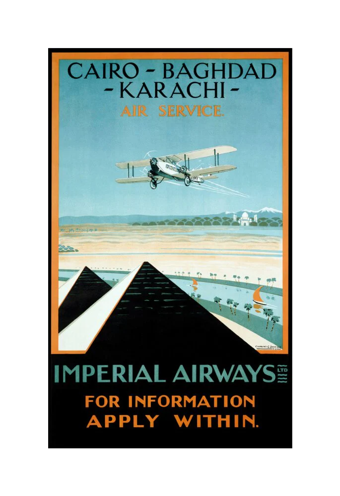 Imperial Airways travel poster, 1924. - Image 61