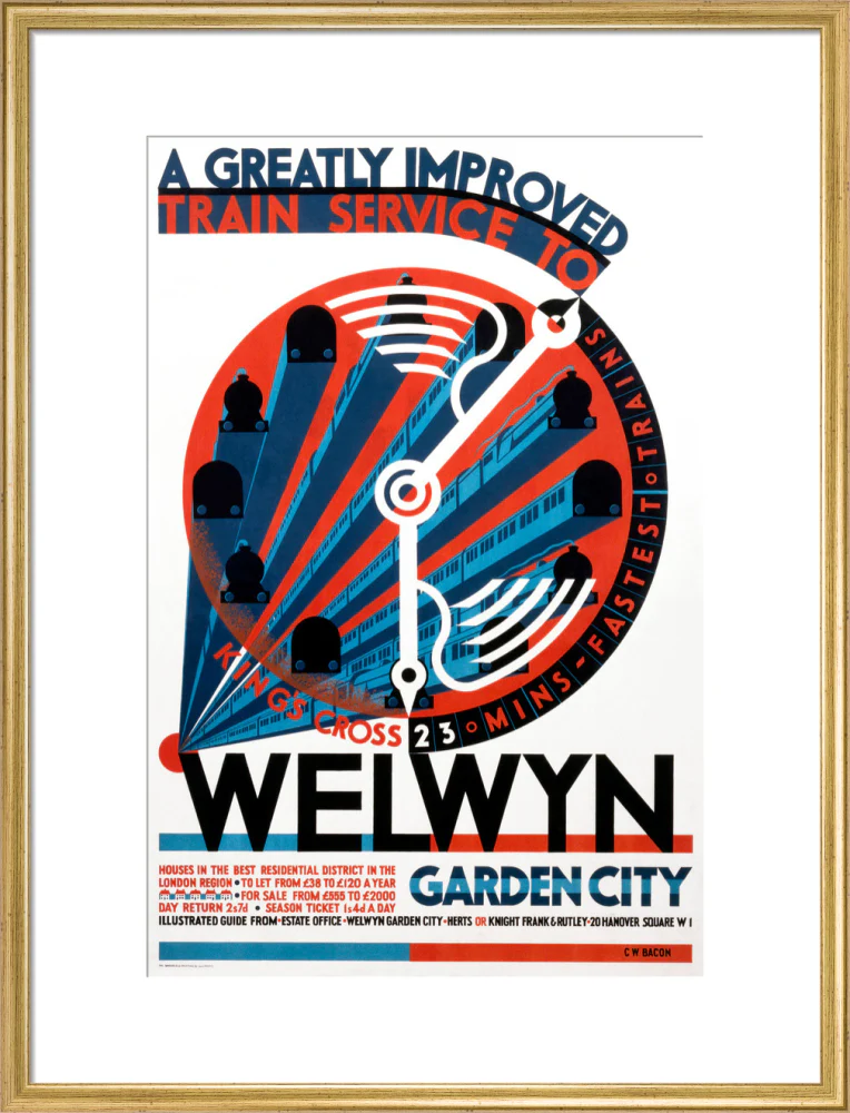 'Welwyn Garden City', railway poster, c 1930s. - Image 20