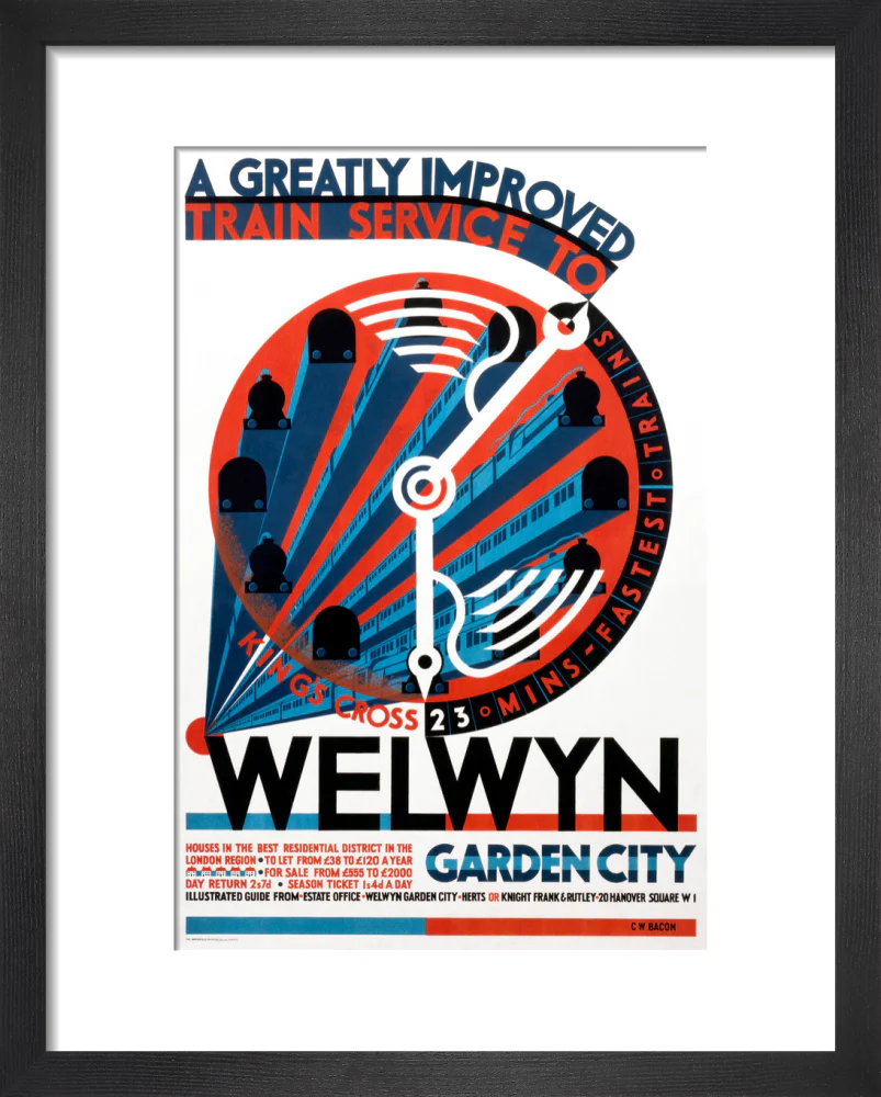 'Welwyn Garden City', railway poster, c 1930s. - Image 36