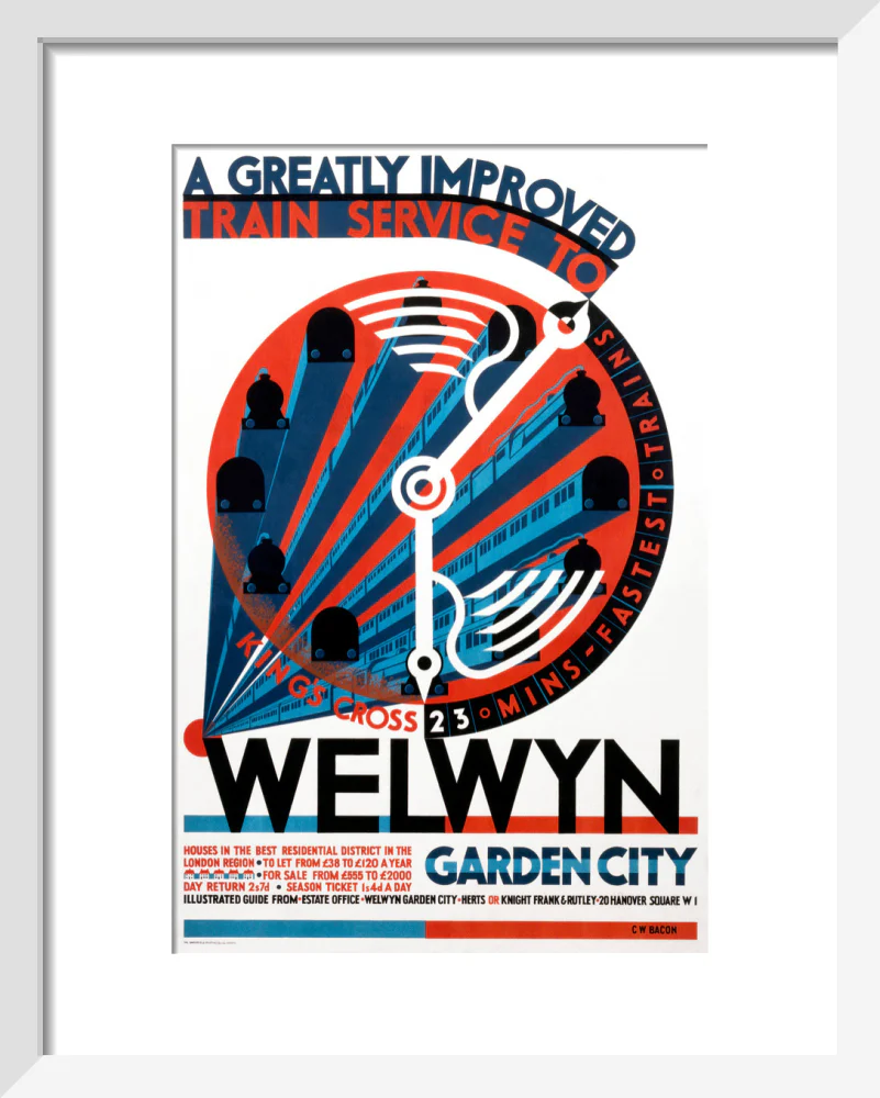 'Welwyn Garden City', railway poster, c 1930s. - Image 37