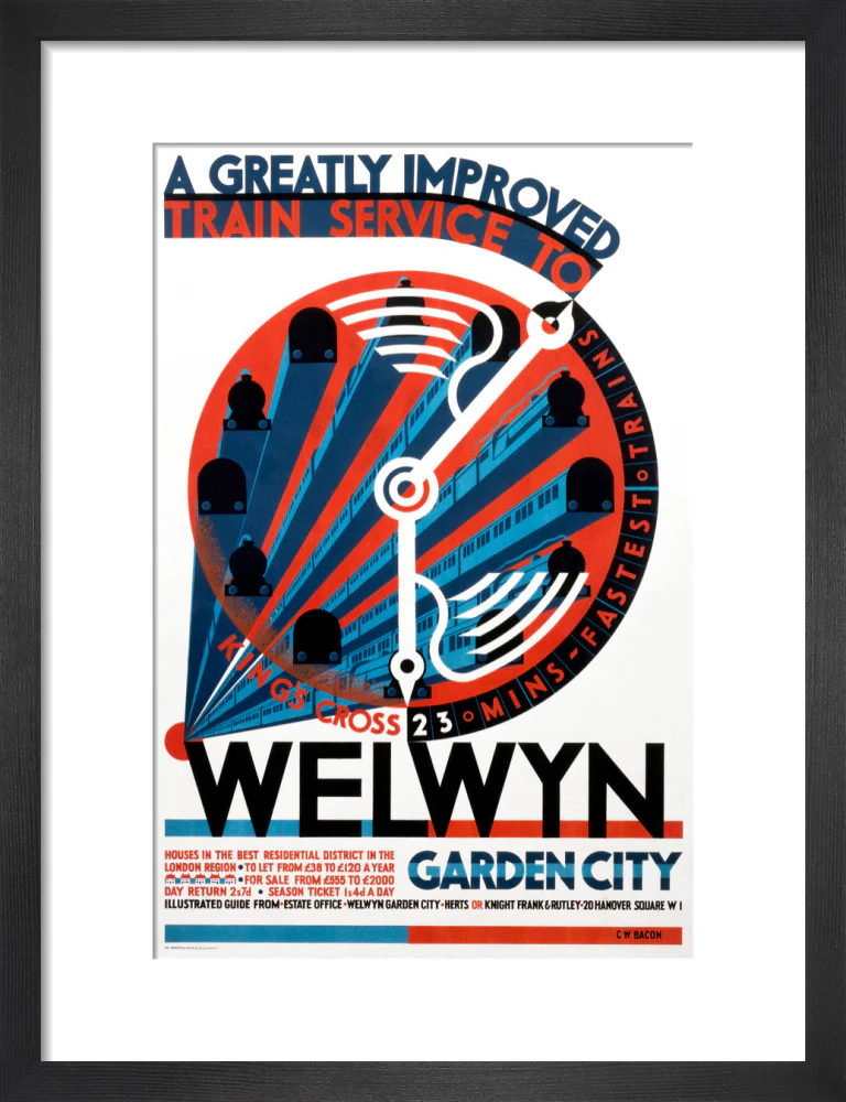 'Welwyn Garden City', railway poster, c 1930s. - Image 8