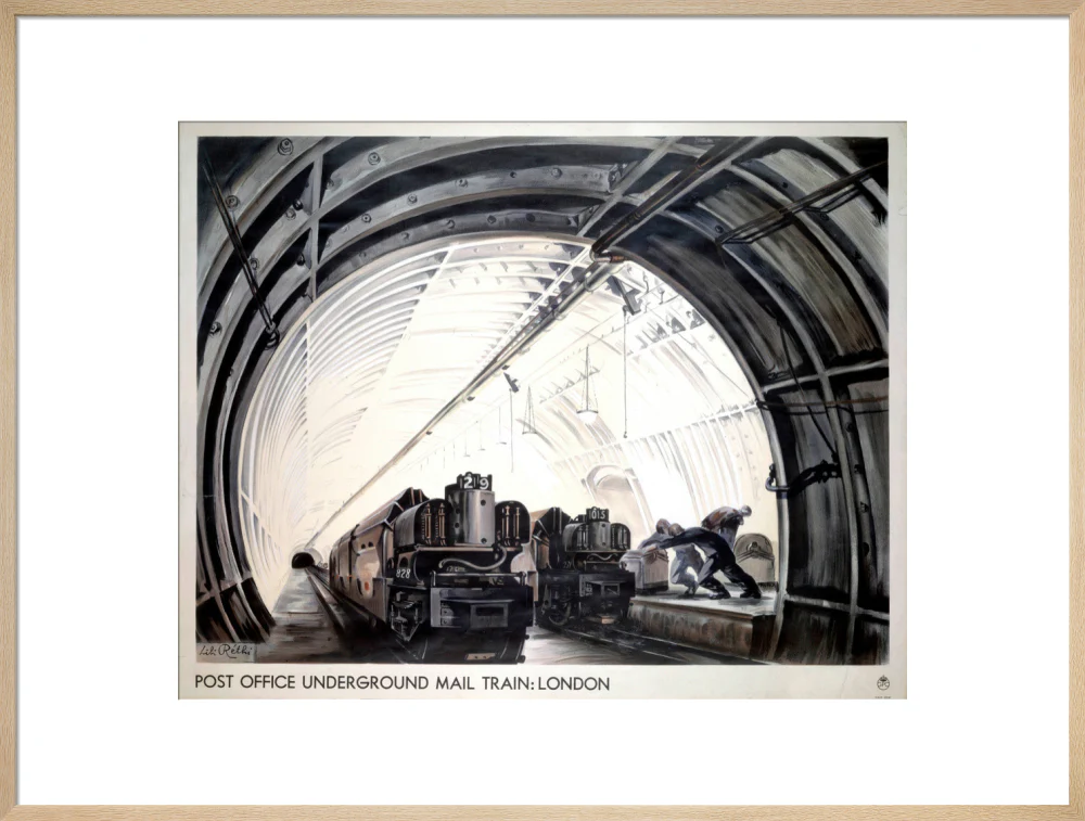 'Post Office Underground Mail Train: London', GPO poster, c 1950s. - Image 26