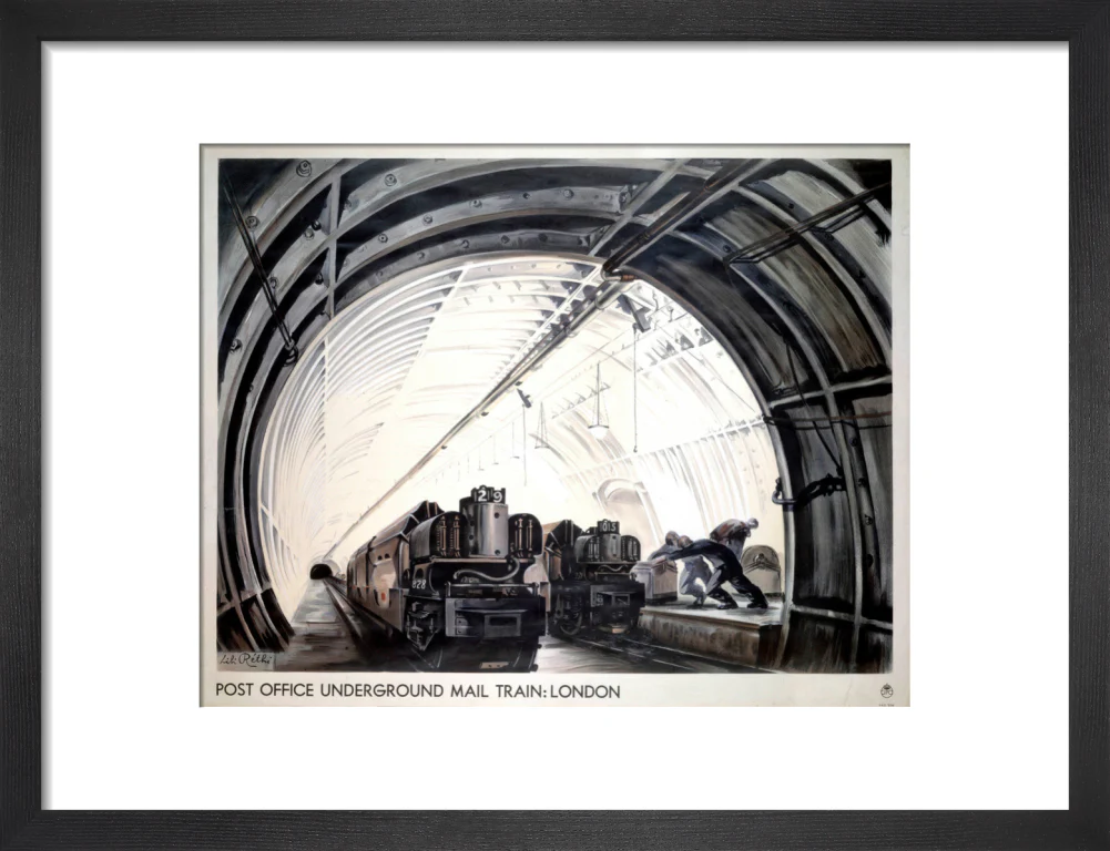 'Post Office Underground Mail Train: London', GPO poster, c 1950s. - Image 8