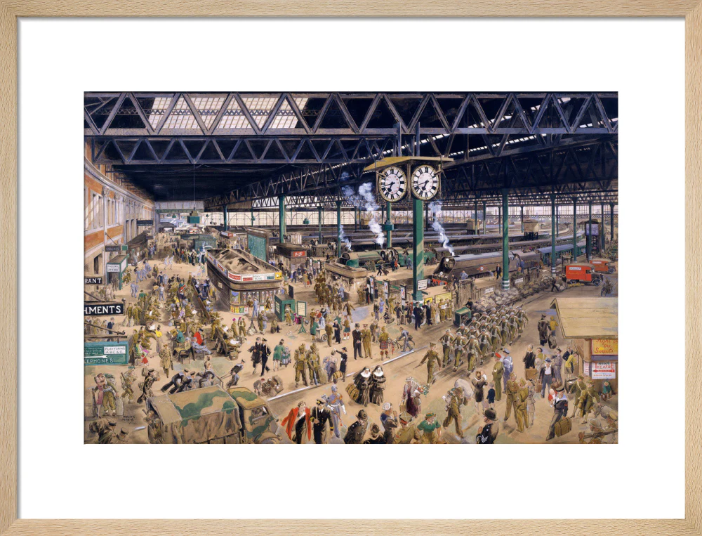 'Waterloo Station', watercolour for an SR poster, 1948. - Image 16