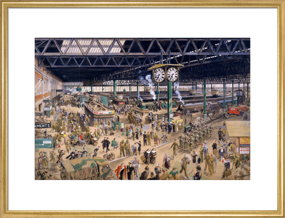 'Waterloo Station', watercolour for an SR poster, 1948. - Image 20