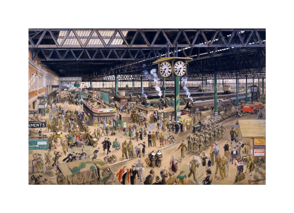 'Waterloo Station', watercolour for an SR poster, 1948. - Image 28
