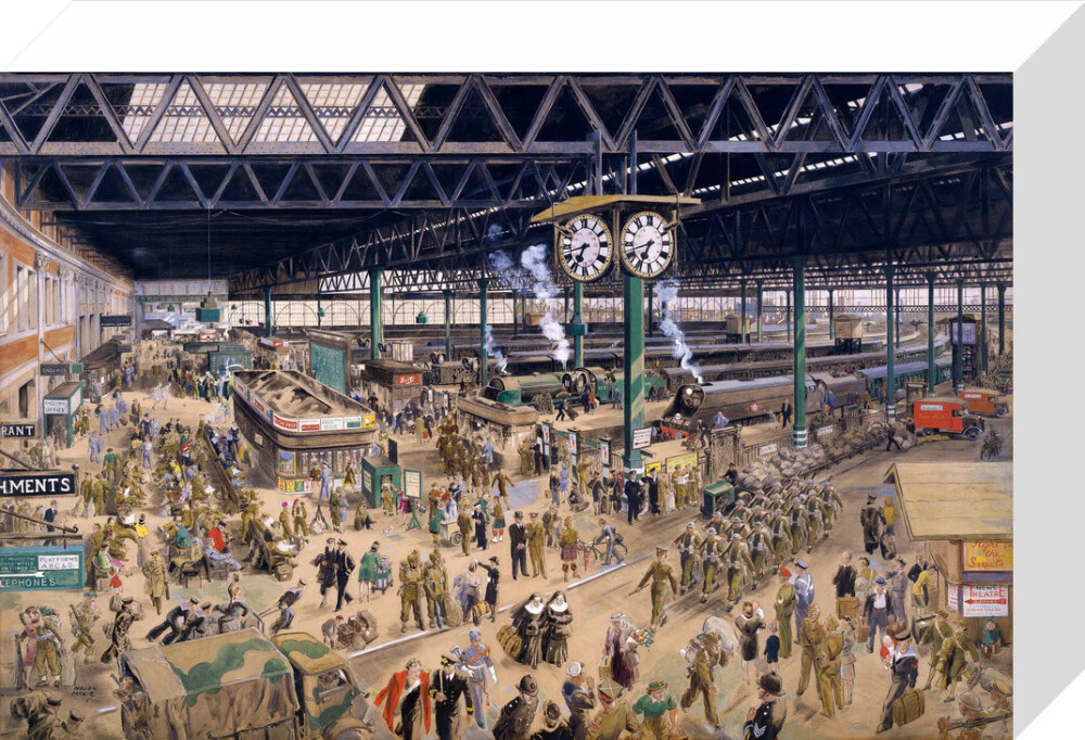 'Waterloo Station', watercolour for an SR poster, 1948. - Image 31
