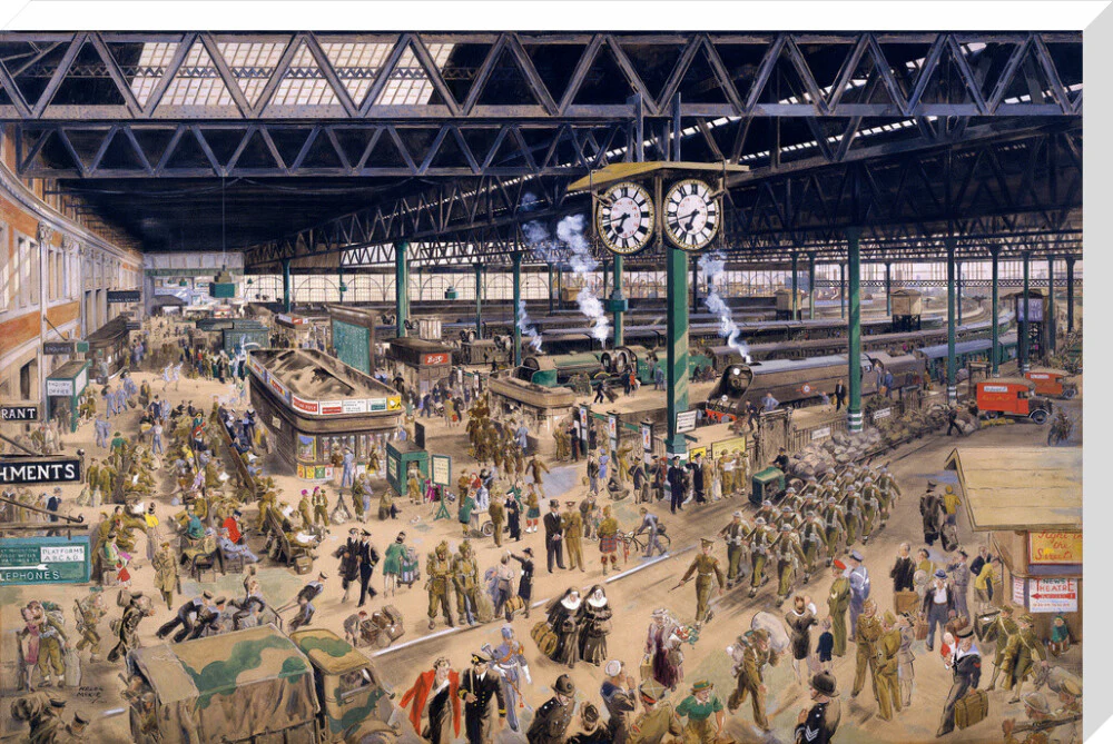'Waterloo Station', watercolour for an SR poster, 1948. - Image 34