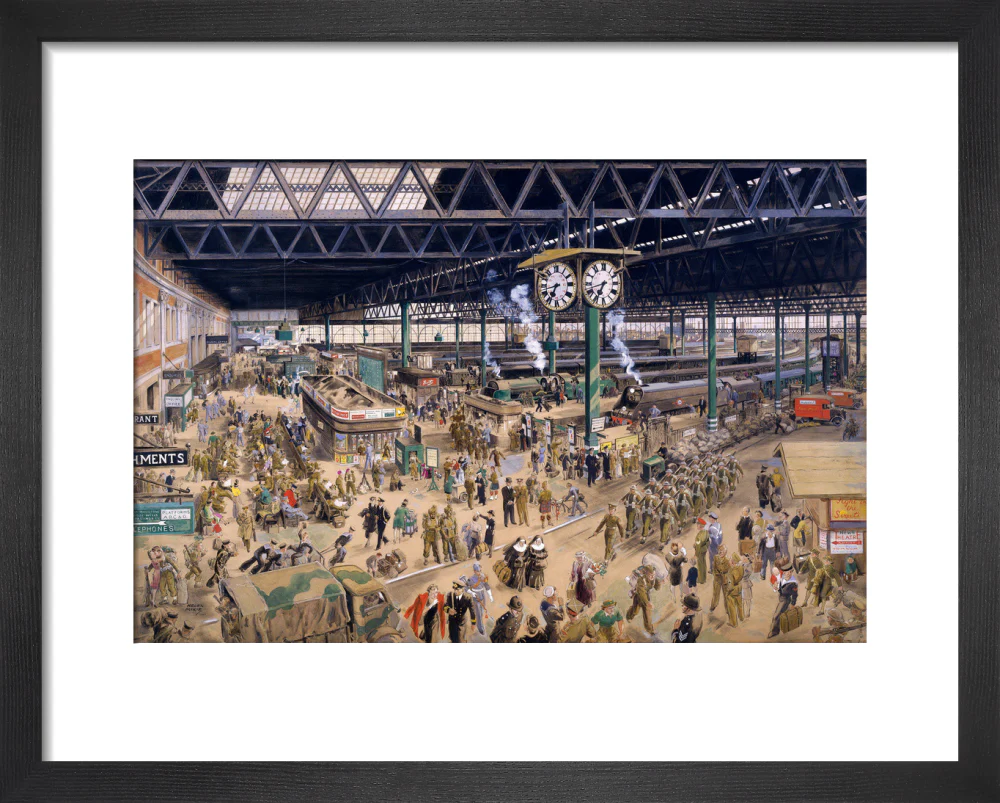 'Waterloo Station', watercolour for an SR poster, 1948. - Image 36
