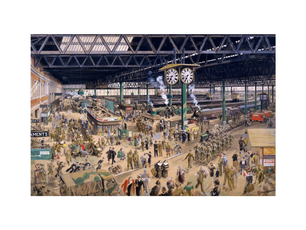 'Waterloo Station', watercolour for an SR poster, 1948. - Image 40