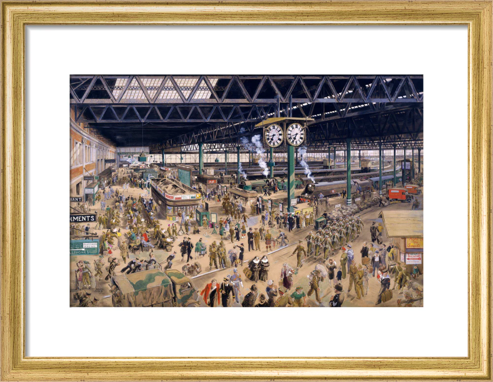 'Waterloo Station', watercolour for an SR poster, 1948. - Image 43