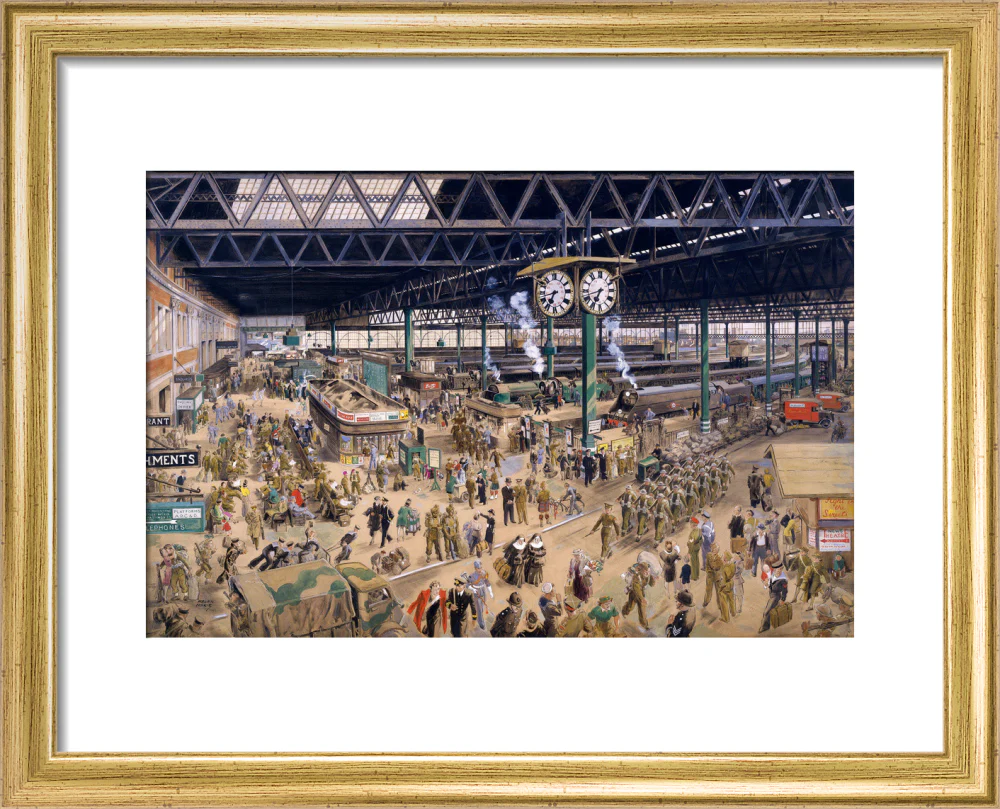'Waterloo Station', watercolour for an SR poster, 1948. - Image 5
