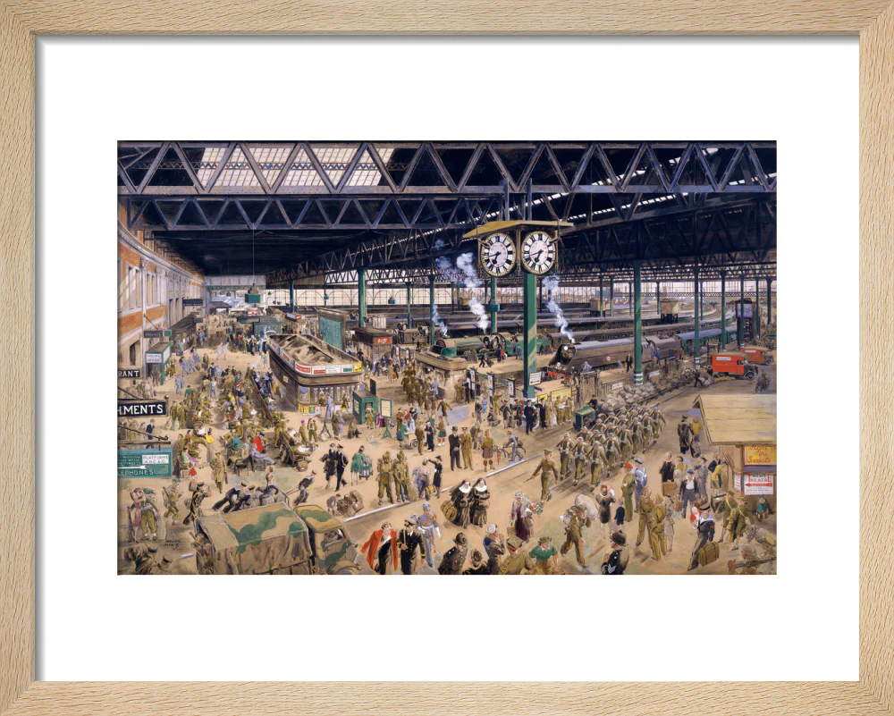'Waterloo Station', watercolour for an SR poster, 1948. - Image 57